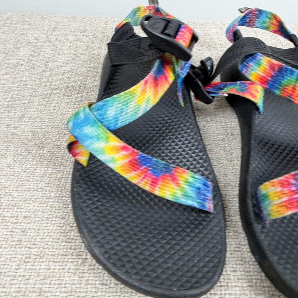 Chaco Z1 Ecotread Kids Sandals Rainbow Tie Dye Youth Size 6 Hiking Outdoor - Picture 4 of 12